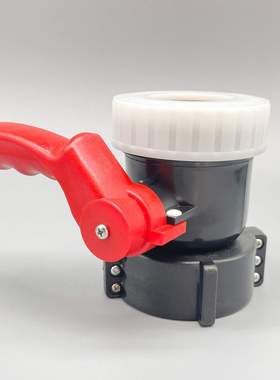 IBC吨桶阀门1000L方桶球阀耐酸碱DN50接口75mm球阀出口80mm细丝