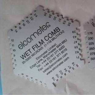 湿膜测厚仪 原装 3000μ 铝制六角湿膜 易高B112AL六角湿膜梳