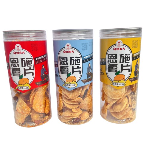 恩施薯片 儿时味道 香辣味 麻辣味 蟹黄味晓姚农夫手工土豆片零食