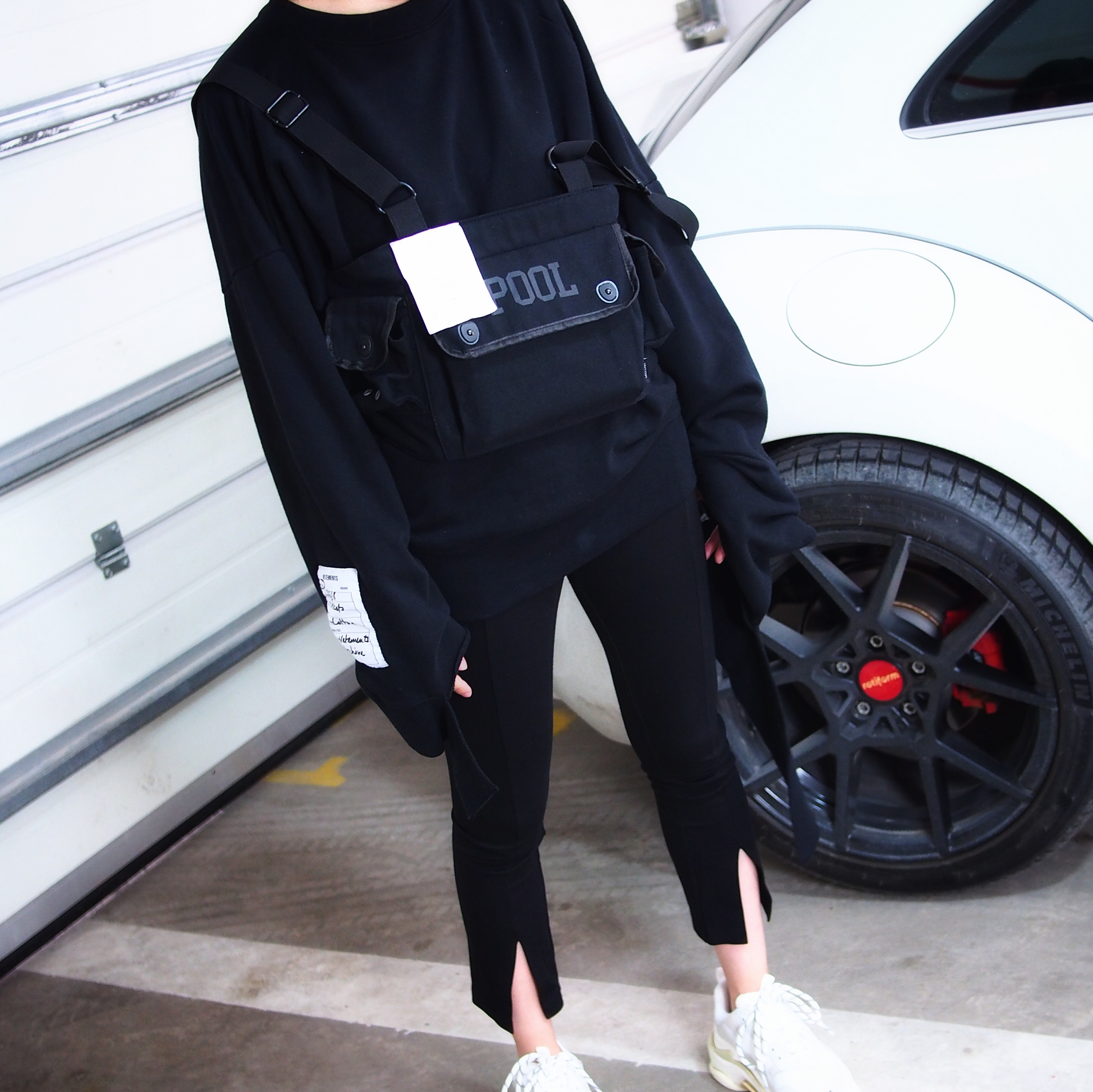 pool LAB 18s/s remake chest packs工装机能腰包户外胸包帆布包