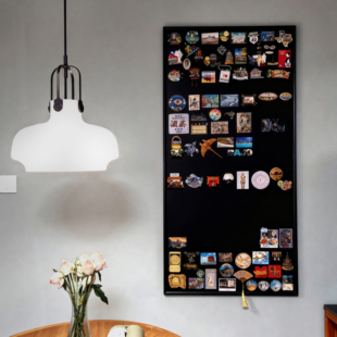 竖款磁吸黑板电表箱装饰画大尺寸定制空开电源盒遮挡冰箱贴收纳板