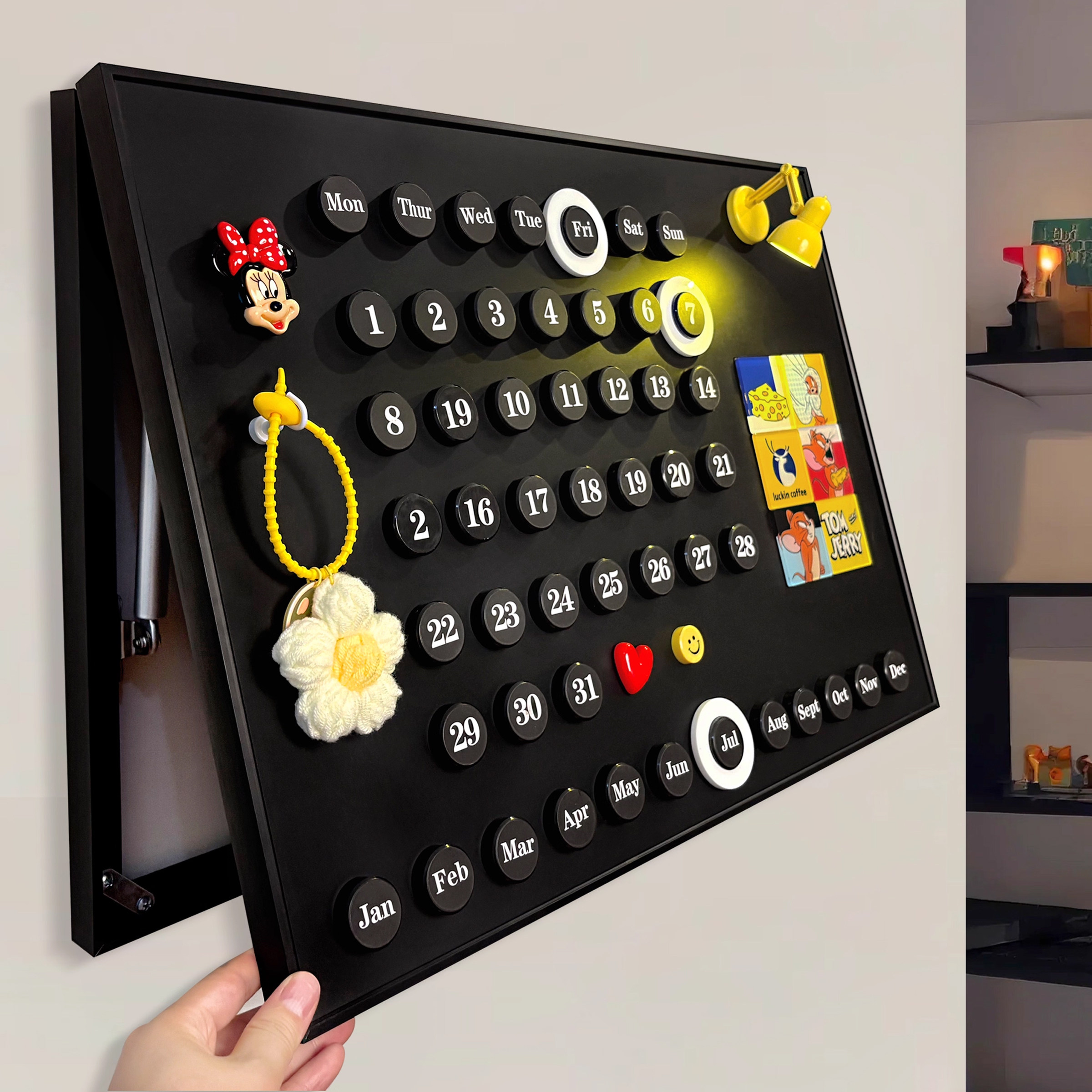 磁吸日历电表箱盒遮挡画