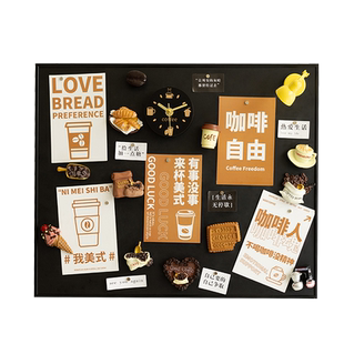电表箱装饰画可吸黑板画咖啡冰箱贴电源开关遮丑神器咖啡馆现代画