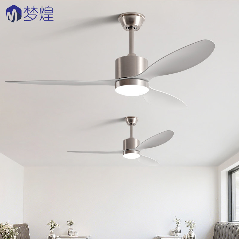 复古新款风扇灯客厅灯餐厅灯风扇一体现代简约卧室商用静音吊扇灯