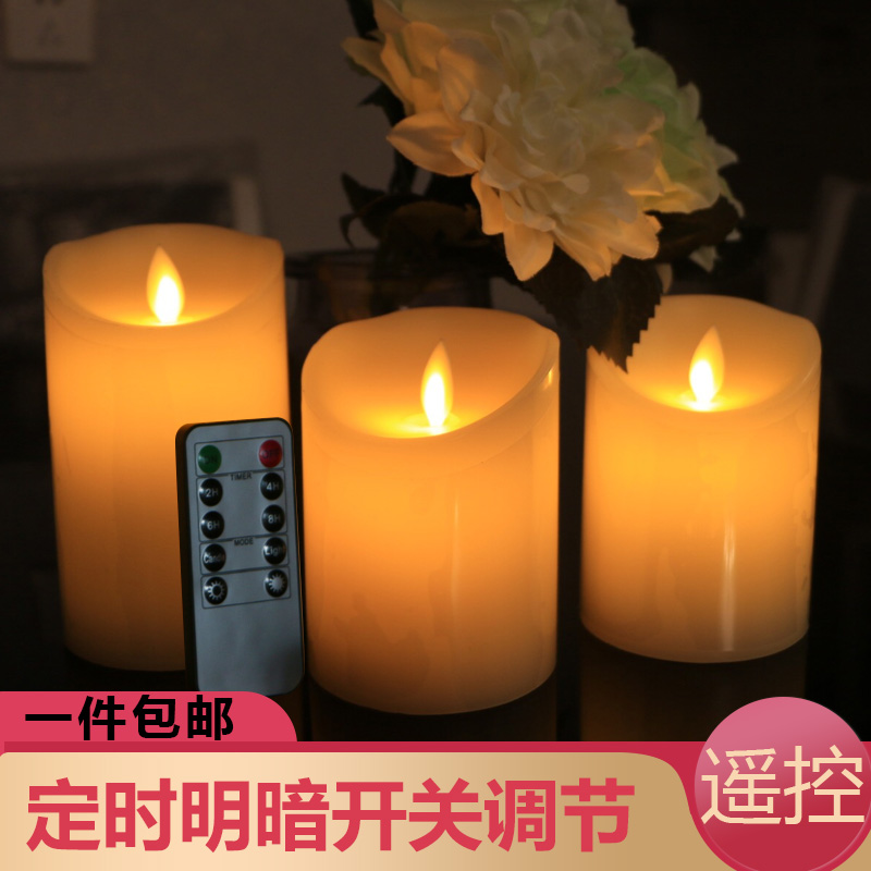 led电子蜡烛灯遥控定时摇摆火焰仿真假蜡烛灯石蜡酒吧婚庆浪漫灯