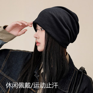 特猫柔氛围感的神 秒变博主堆堆帽子女条纹春夏包头帽月子冷帽