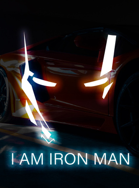 iron man钢铁侠车贴 漫威复仇者联盟汽车摩托车贴纸 镭射反光贴纸