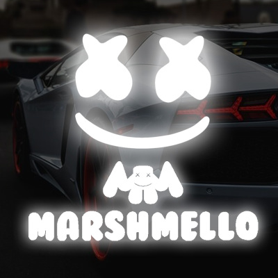 marshmello棉花糖潮牌汽车贴纸