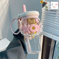 Розовый чехол, прозрачный браслет, наклейка, 800 мл, 3D