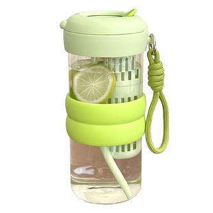 水杯女生新款2026大容量玻璃杯茶水分离家用便携夏季学生吸管杯子