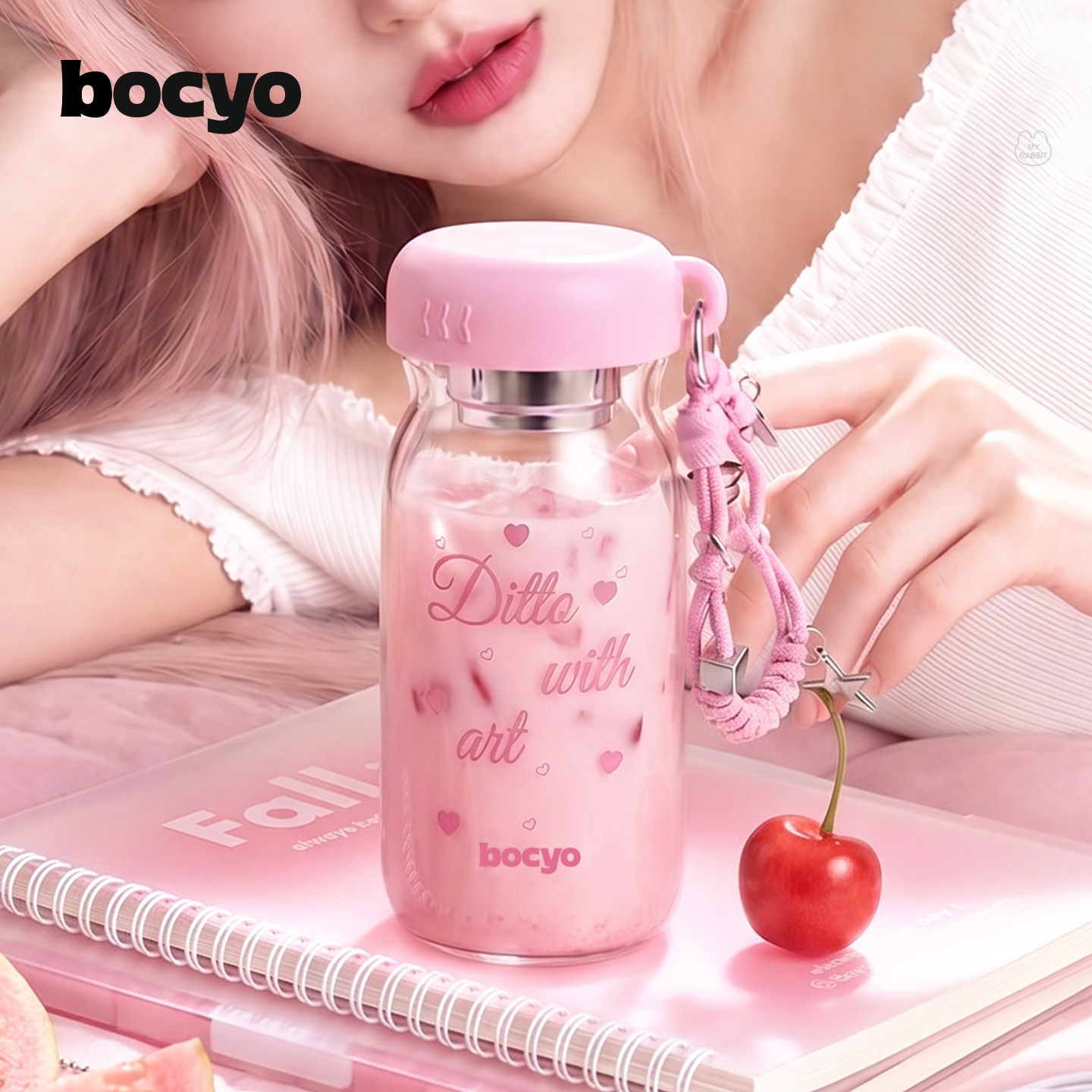 bocyo高颜值便携泡茶玻璃杯图片