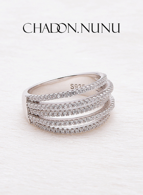 CHADON.NUNU 满钻锆石戒指＜Meteor＞S925镀K金 欧美重工闪亮精致