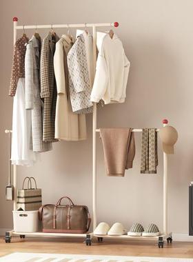 Floor-standing bedroom coat rack, movable drying rack, house