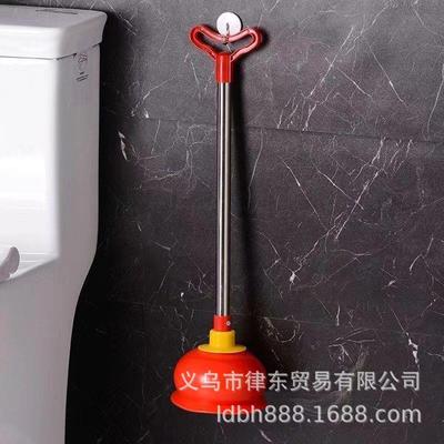 Long-handled toilet plunger, powerful bathroom unclogging to