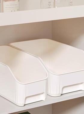 Cabinet organizer for snacks, condiments, and storage basket