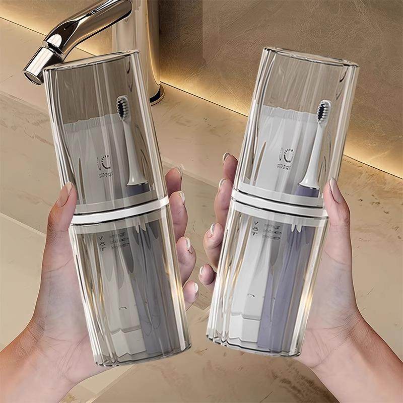 Travel Mouthwash Cup Portable Transparent Toiletry Set Tooth