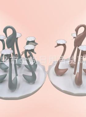 Water-draining storage rack for tea sets, cup holder tray, s