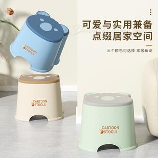 Small plastic stool for home use, suitable for children. It