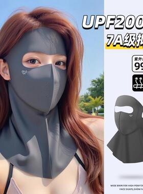 Wanbao Green Sunscreen Face Mask for Women - Full Face UV Pr