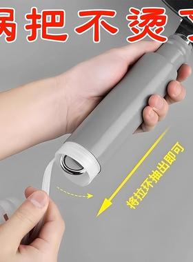 Heat-Resistant Handle Cover for Frying Pans, Stainless Steel