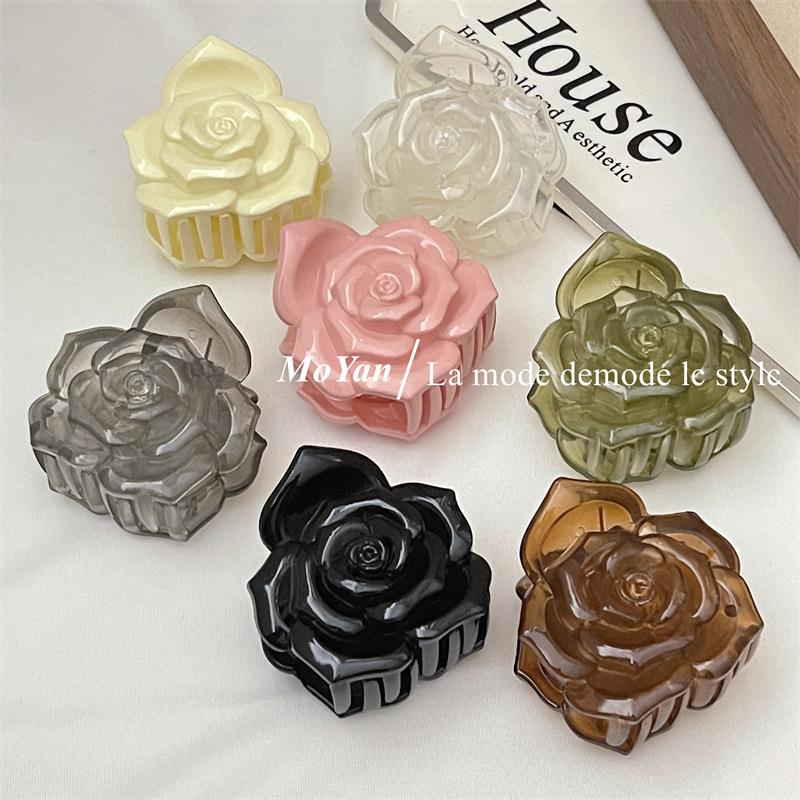 2023 New 3D Rose Half-Up Hair Clip, Small Hair Accessory for