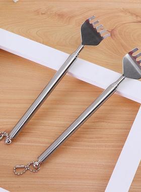 Telescopic stainless steel back scratcher, also known as a t