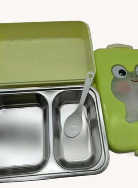 Cartoon Little Frog Children's Stainless Steel Feeding Set i