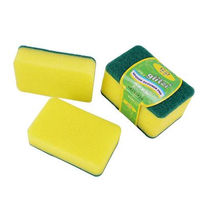 Two-pack scrub sponges from a dollar store, suitable for hou