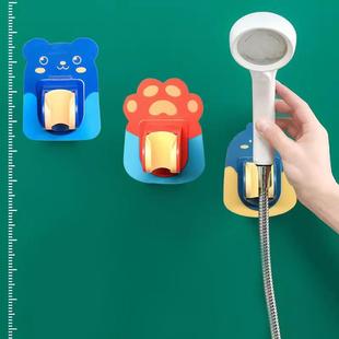 Cartoon-style shower head holder with adjustable nozzle, no-