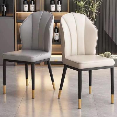 Nordic luxury dining chair, suitable for home use, with a si