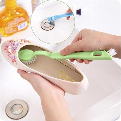 Manufacturer wholesale soft bristle shoe brush, dual-head po