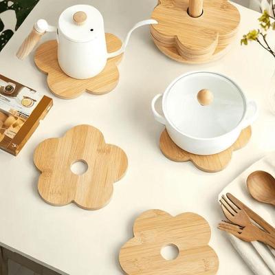 Heat-Resistant Petal-Shaped Table Mats for Home Use, Cup Mat