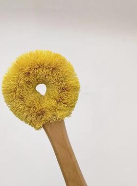 New Kitchen Cleaning Brush with Beech Wood Handle and White