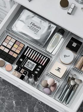 Drawer organizer with adjustable compartments for makeup, ki