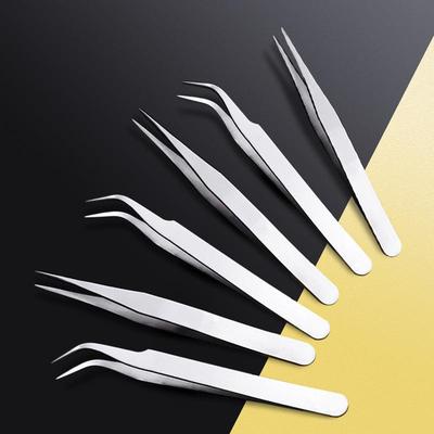 Stainless Steel Tweezers for Home DIY, Straight and Curved T