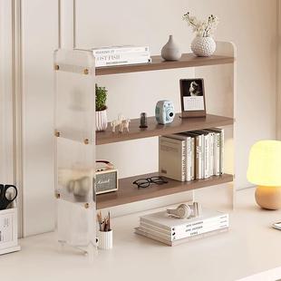 Acrylic storage rack, bookshelf, desktop organizer, table-to