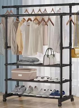 Simple Floor Standing Clothes Drying Rack, Minimalist Double