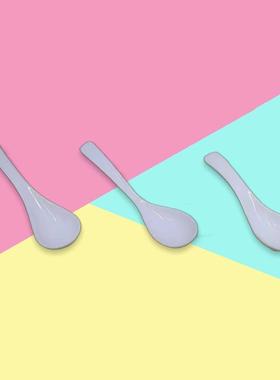 Long-handled household spoons, colorful melamine plastic spo