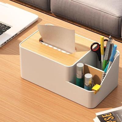 Multifunctional Living Room Tissue Box with Storage for Coff