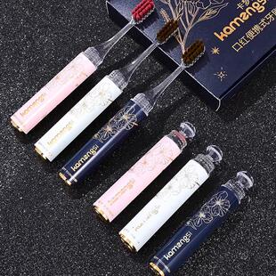 Soft Bristle Foldable Lipstick-Style Portable Toothbrush for