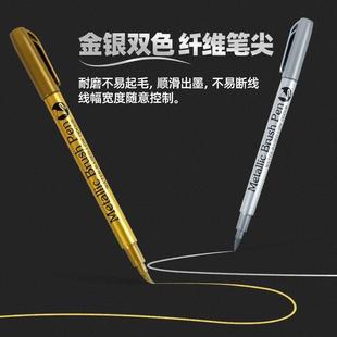 Highlighter metallic pens in gold and silver, paint marker p