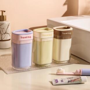 Travel Mouthwash Cup Set, Portable for Couples on Business T