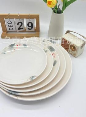 Melamine round plates, plastic snack plates, cold dish plate