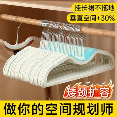 Velvet Hangers for Home Use - No痕防肩角防滑不起包晾衣服撑子