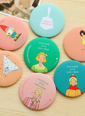 Supermarket Gifts: Korean-style cute portable cosmetic mirro