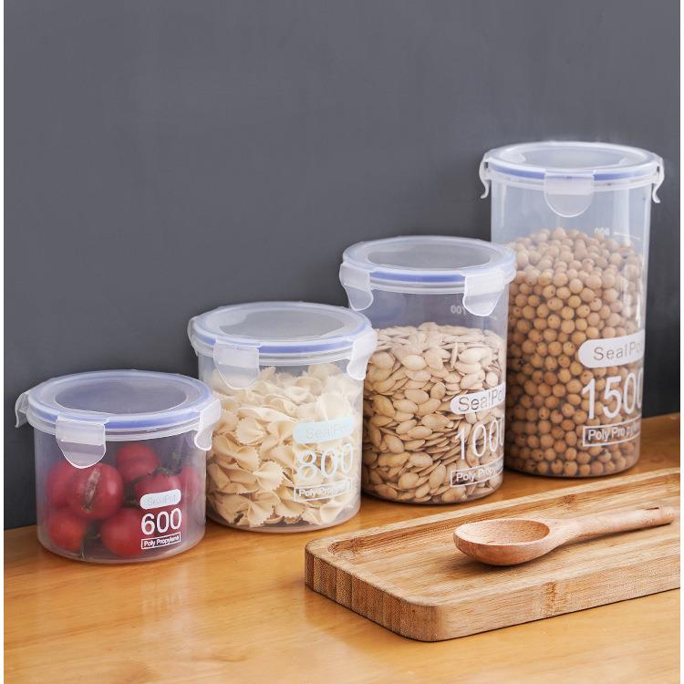 Cross-border transparent plastic food seal container, kitche