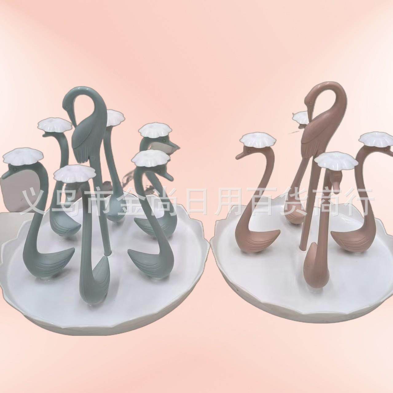 Water-draining storage rack for tea sets, cup holder tray, s