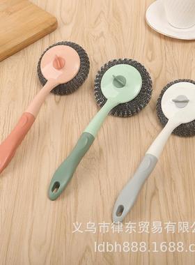 Replaceable Thickened Handle Steel Wire Cleaning Brush with