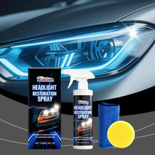 HOMONTH Headlight Care Spray increases visual clarity and se
