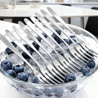 Stainless Steel Fruit Fork Set, Elegant Western Dessert Mini